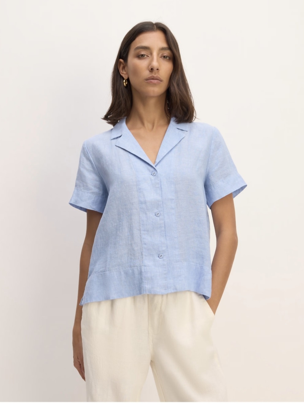 Everlane The Linen Short-sleeve Notch Shirt